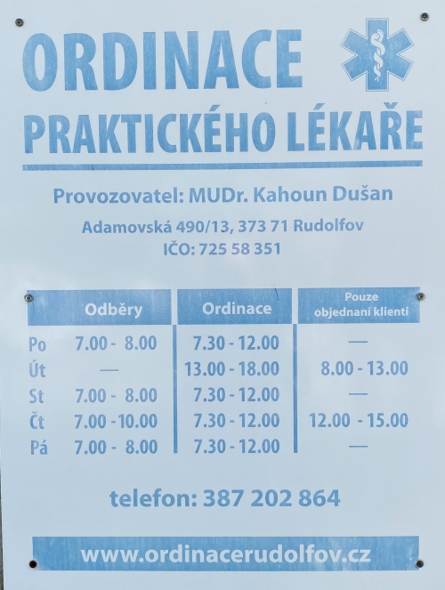 Ordinace praktického lékaře - MUDr. Dušan Kahoun